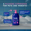 A bottle of DOUXO SPA Itch Soothing Shampoo, with a text banner above reading A pleasing experience for pets and parents!