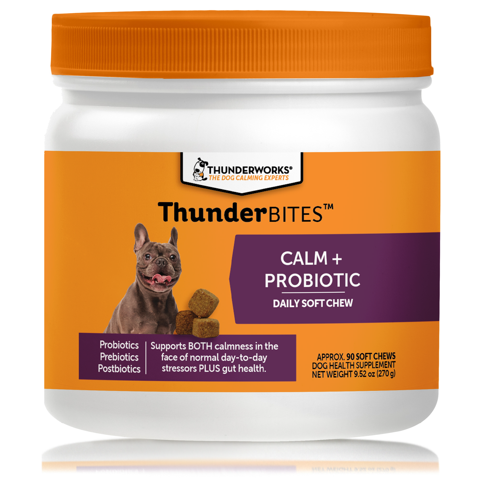 ThunderBites™ Calm + Probiotic Daily Soft Chews for Dogs, 90-ct
